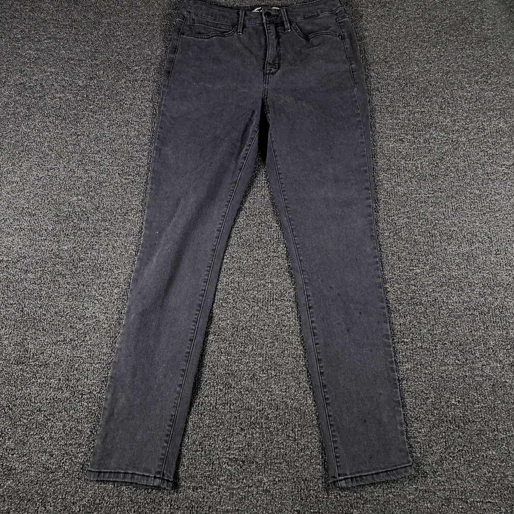 Seven7 Jeans Womens 10 (29x27) Skinny Black Stretch High Rise Denim EUC